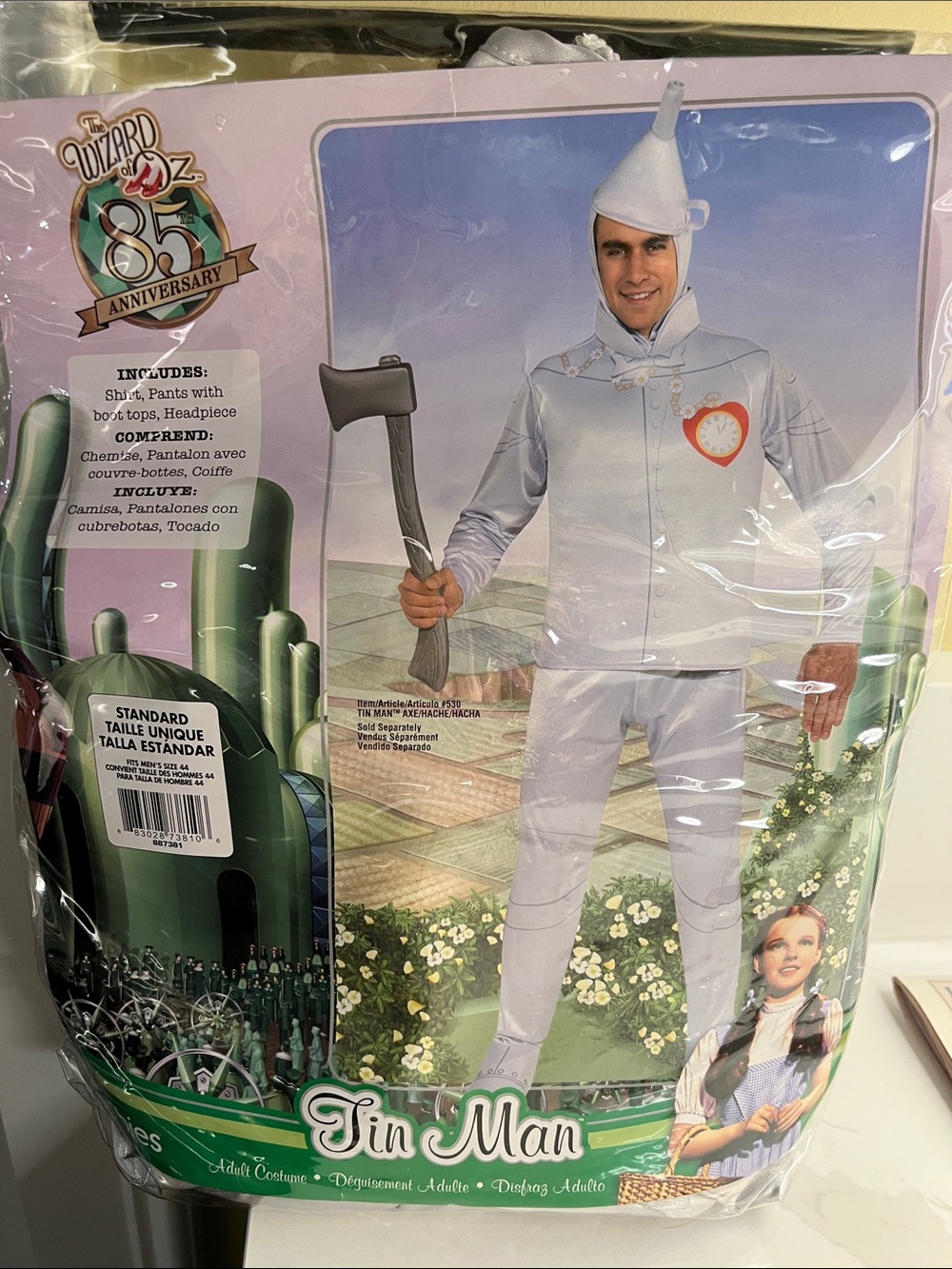 Tin Man Adult Halloween Costume - Silver by